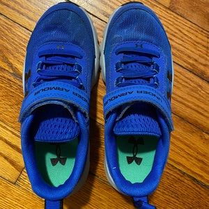 Blue Under Armour boys shoes size 13